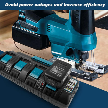 DC18SF 4-Port Li-ion Battery Charger for 14.4V-18V Power Tools