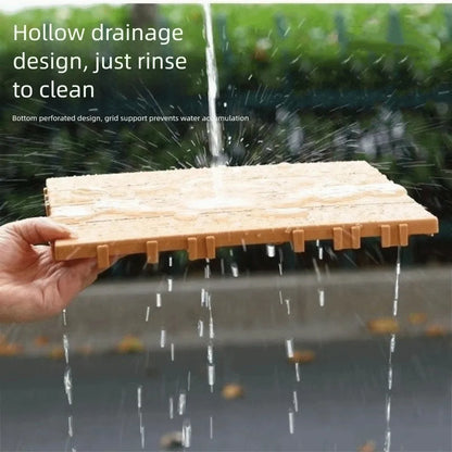 Anti-Corrosion Plastic Balcony Flooring 11.81x11.81in Waterproof DIY Interlocking Deck Tiles
