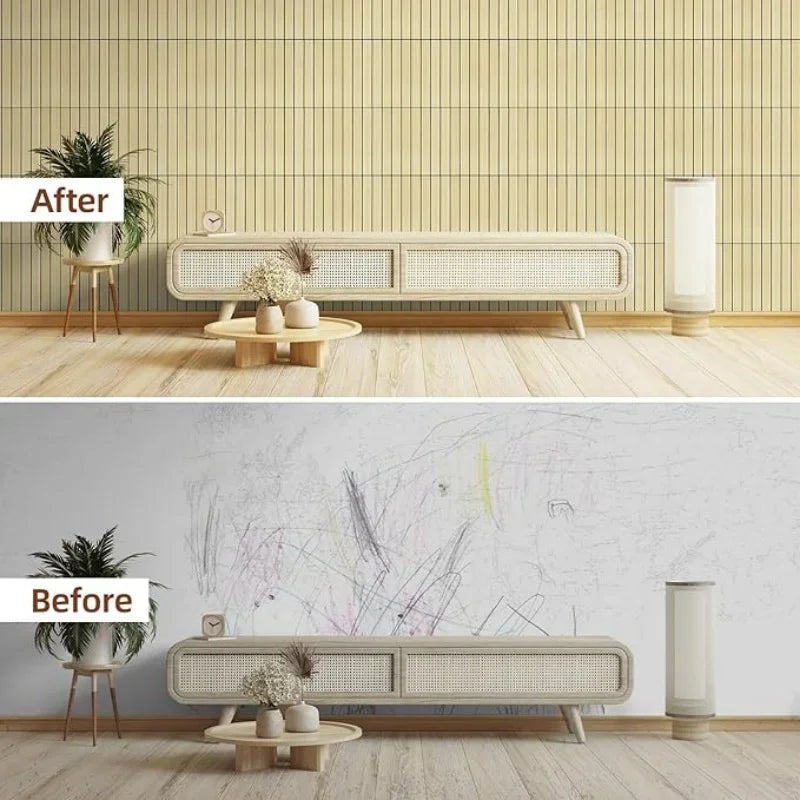 Faux Wood Grain Self-Adhesive Wall Panels 10-30 Pack Peel-and-Stick 3D Wallpaper Home Decor