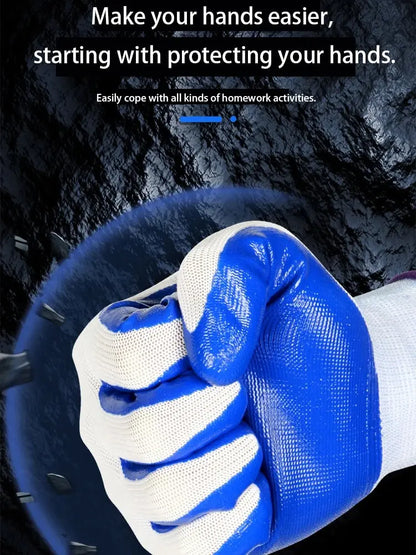 Heavy-Duty Nitrile Coated Work Gloves: Non-Slip, Breathable, Industrial Safety