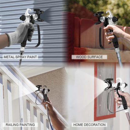 Spraying metal, wood, railings and walls – Steel Airless Spray Gun with Swivel, 517 Tip