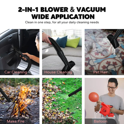 2-in-1 blower and vacuum uses – Milwaukee-compatible