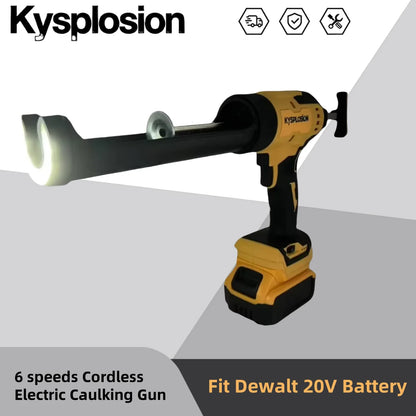 Cordless Caulking Gun 6-Speed with LED Light for 20V Battery