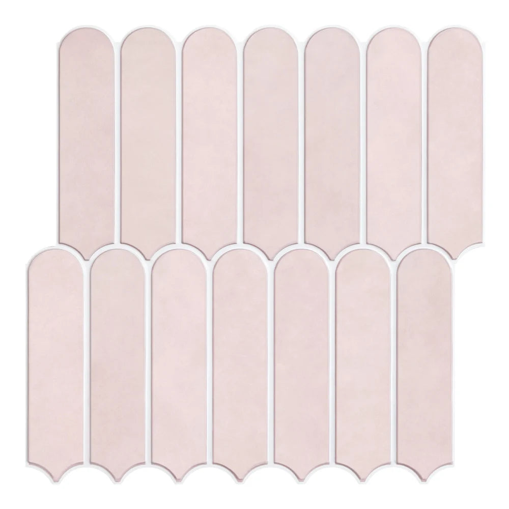3D Linear Mosaic Peel-and-Stick Wall Panels 10-Pack 9.7sqft Modern Style