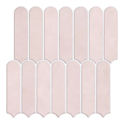 3D Linear Mosaic Peel-and-Stick Wall Panels 10-Pack 9.7sqft Modern Style