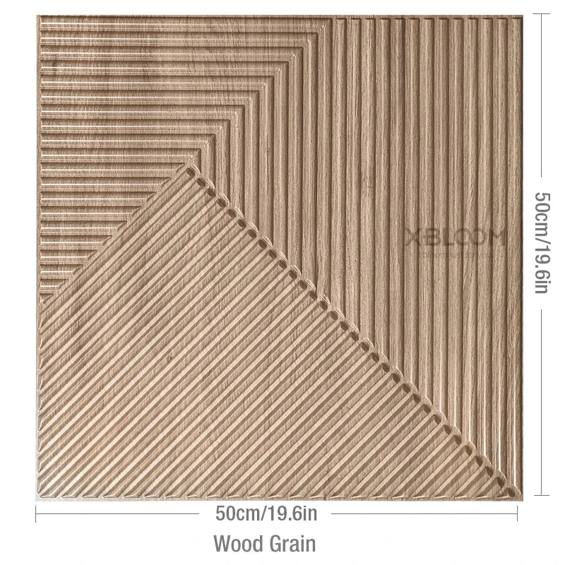 3D Wave Stripe PVC Wall Panel Pack of 4 19.6x19.6in Modern Style