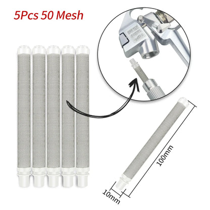 White 200 mesh filters – Airless Spray Gun Filters 30–200 Mesh, 5-Pack