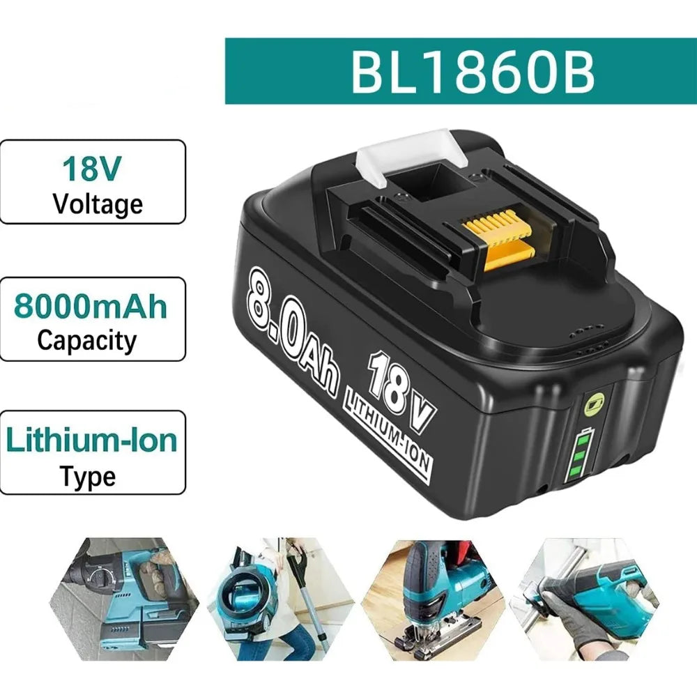 18V Replacement Battery for BL1860 BL1850B BL1840 BL1830 Power Tools