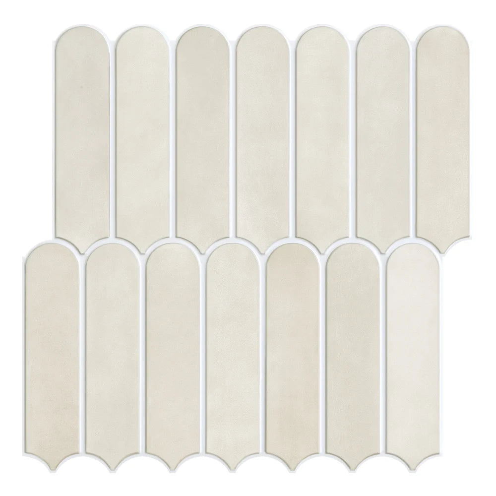 3D Linear Mosaic Peel-and-Stick Wall Panels 10-Pack 9.7sqft Modern Style