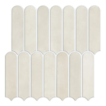3D Linear Mosaic Peel-and-Stick Wall Panels 10-Pack 9.7sqft Modern Style