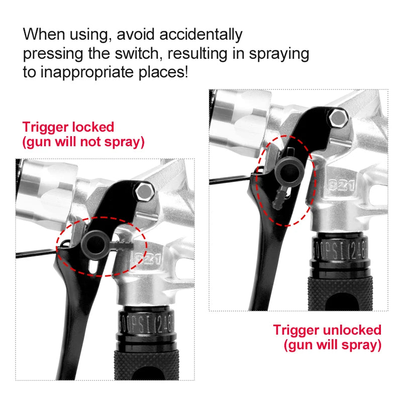 Trigger lock – Steel Airless Spray Gun with Swivel, 517 Tip