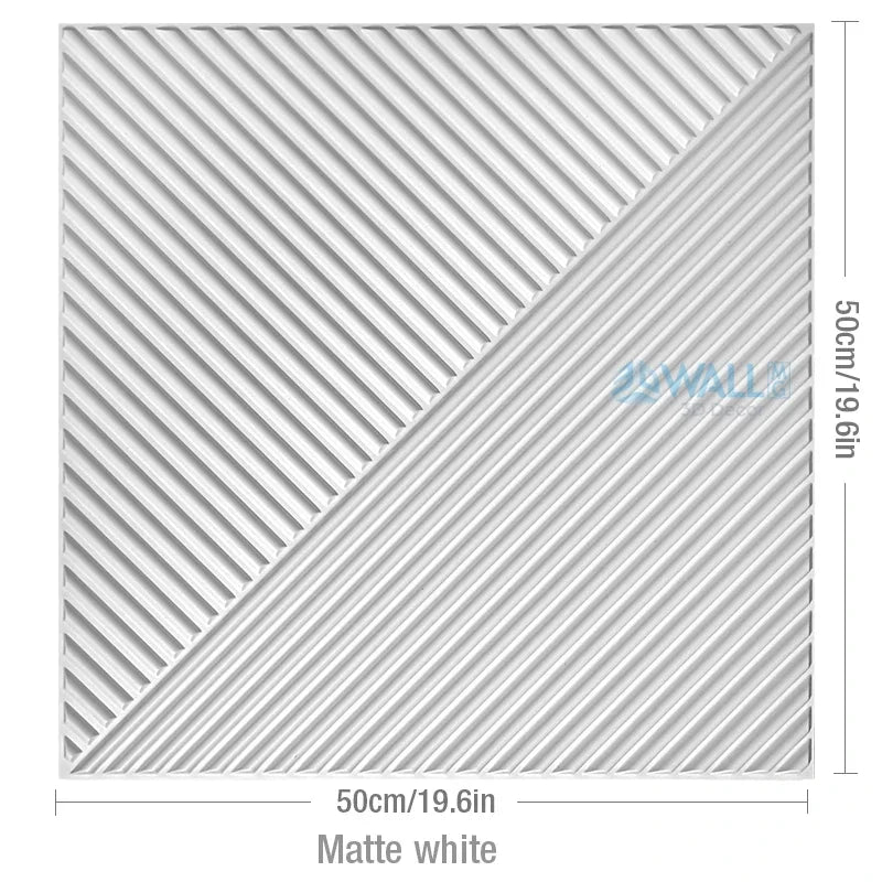 3D Geometric PVC Wall Panel Pack of 12 19.6x19.6in Modern Style