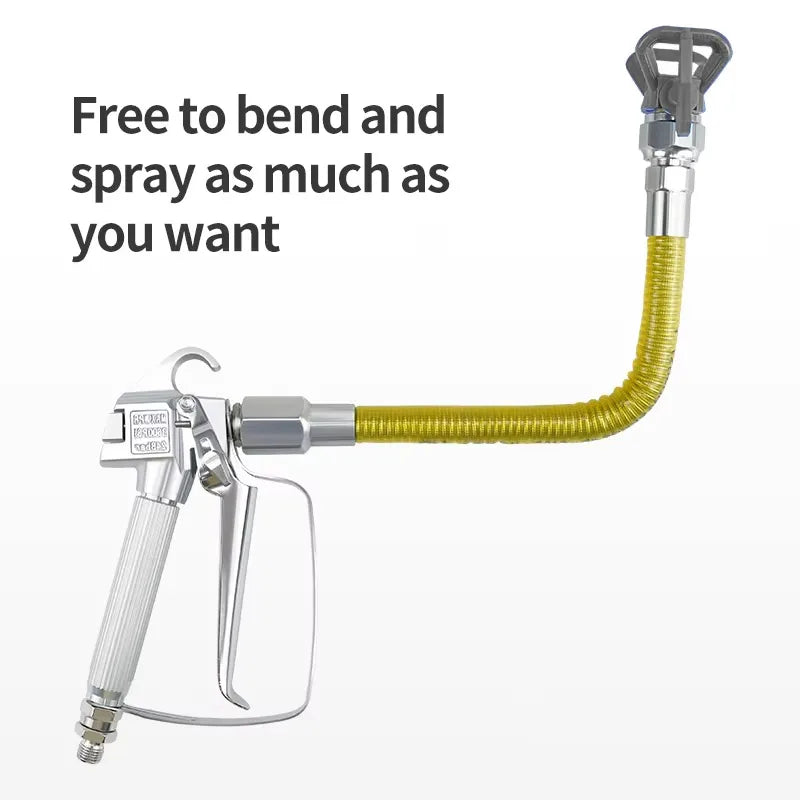 Bends to spray where you need – Flexible Airless Sprayer Extension Wand