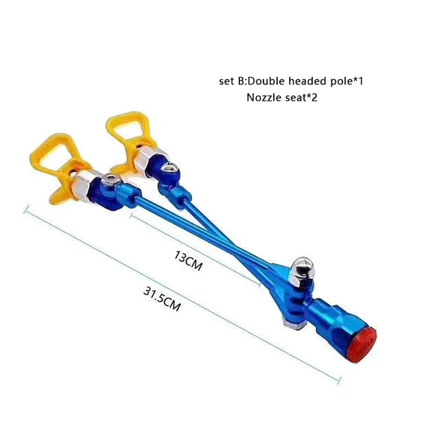 Set B: dual pole and nozzle seats – Airless Sprayer Dual-Head Extension Rod