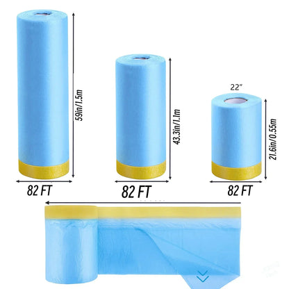Pre-Taped Masking Film Plastic Sheeting