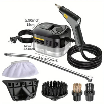 2500W High-Temperature Steam Cleaner 1200ml Tank 6-Level Adjustable for Home Car Kitchen