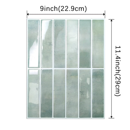 3D Imitation Handmade Tile Stickers 10-50 Pack Self-Adhesive Kitchen Backsplash Waterproof