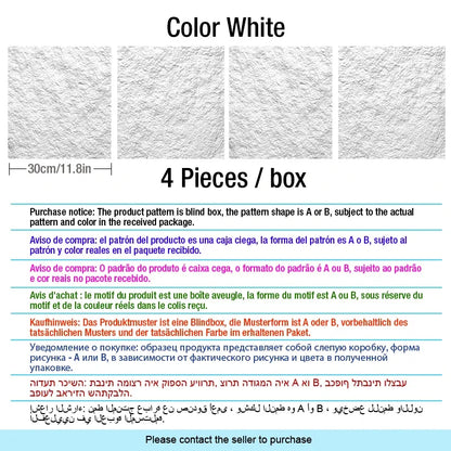 3D Stone Brick PVC Wall Panel Pack of 4 11.8x11.8in Modern Style