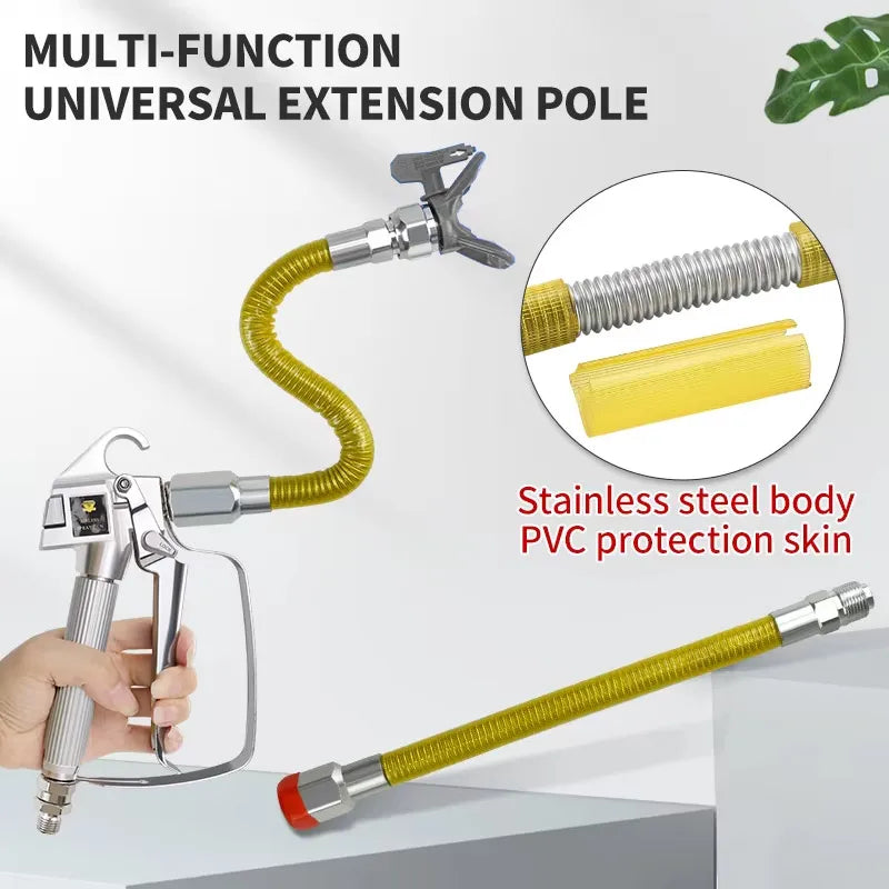Flexible extension pole on an airless gun – Flexible Airless Sprayer Extension Wand