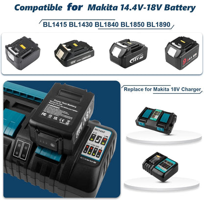 DC18SF 4-Port Li-ion Battery Charger for 14.4V-18V Power Tools