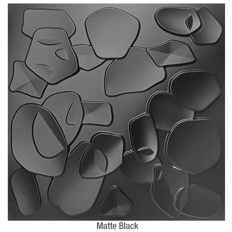 3D Geometric PVC Wall Panel Pack of 12 19.6x19.6in Modern Style