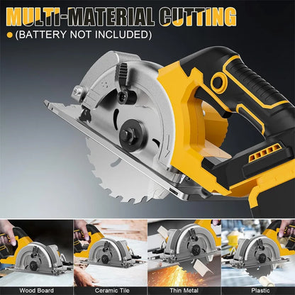 Powerful 5-inch Brushless Cordless Circular Saw Dewalt Power Compatible 20V