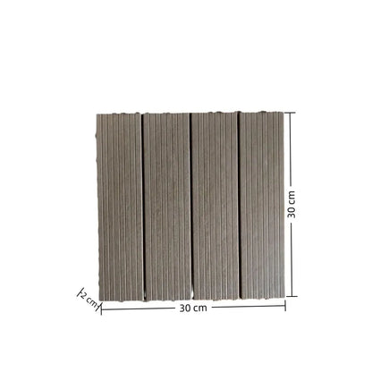 Anti-Corrosion Plastic Balcony Flooring 11.81x11.81in Waterproof DIY Interlocking Deck Tiles
