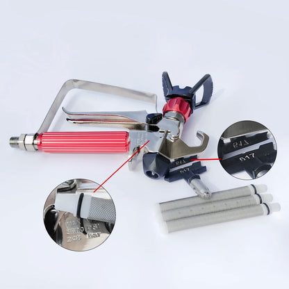 Airless Paint Spray Gun with 517 Nozzle & Hand-Twist Protective Cover