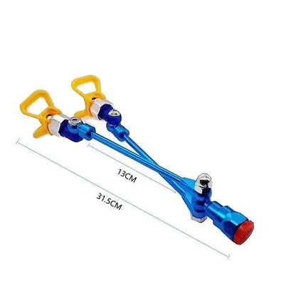 Dual-head rod 31.5 cm with nozzle seats – Airless Sprayer Dual-Head Extension Rod