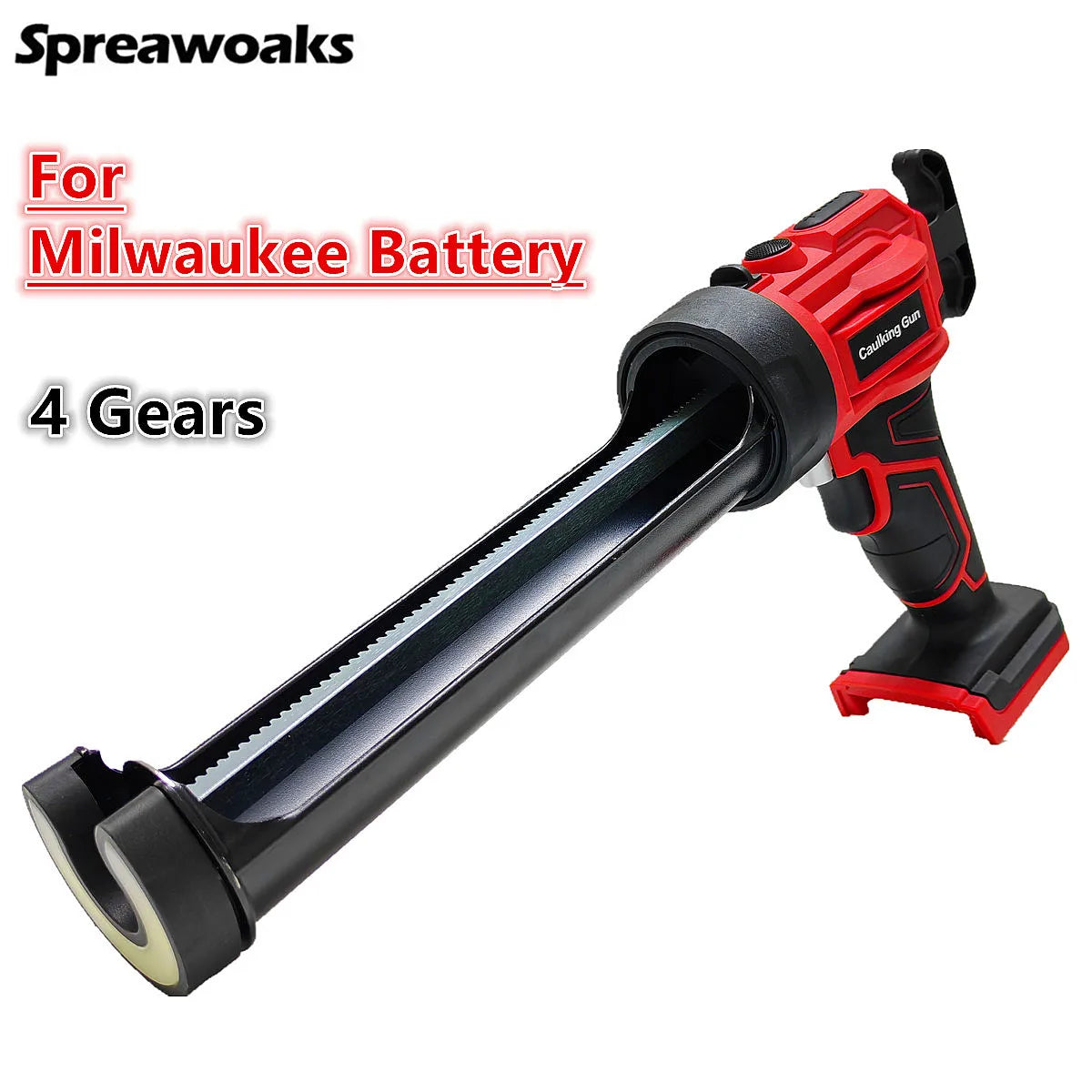 Milwaukee-compatible caulking gun, 4 gears