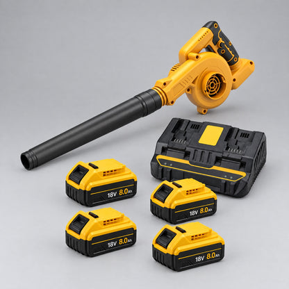 DeWalt Compatible 2-in-1 Cordless Leaf Blower & Vacuum – 4-battery kit with dual charger