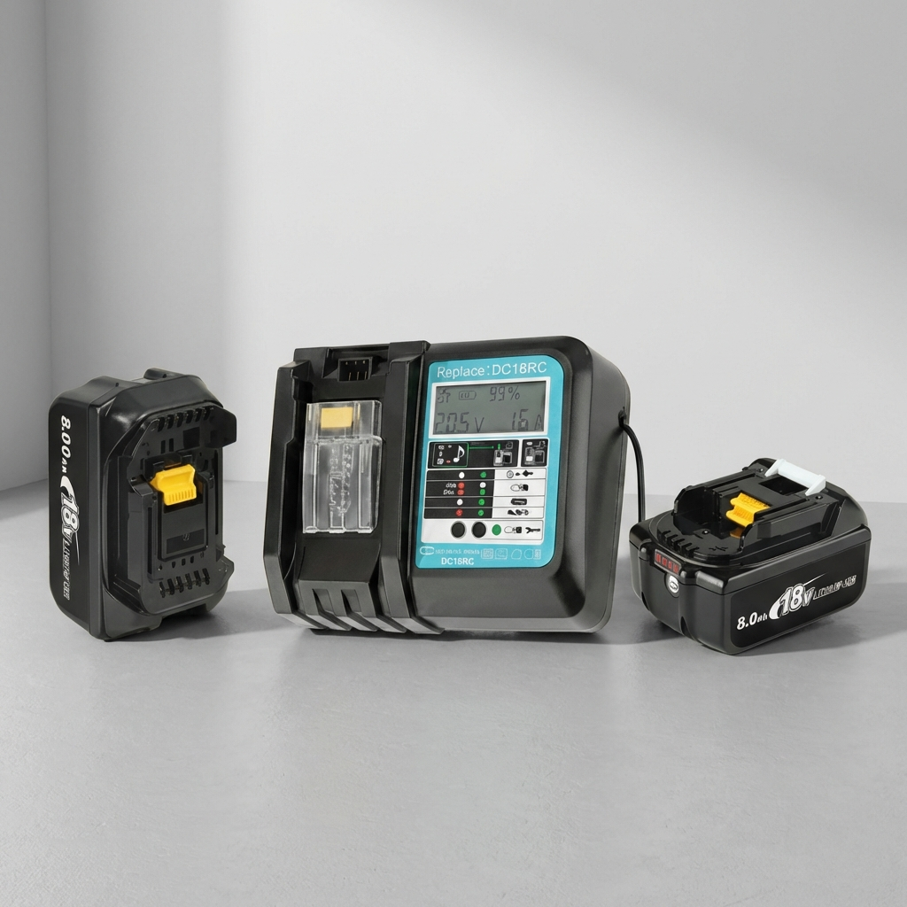 18V battery with rapid charger – Makita-compatible
