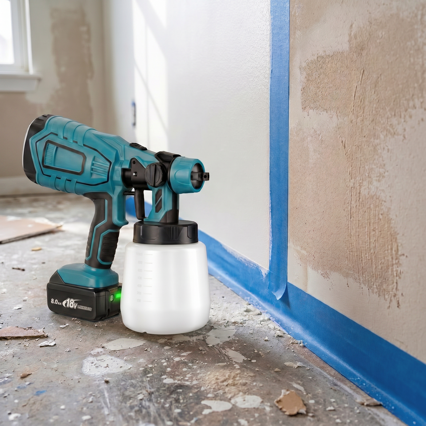 Makita Compatible Pro Paint Sprayer + Battery Power Bundle & Accessories