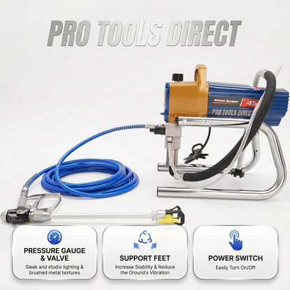 220V Pro Airless Paint Sprayer – 1500W for Interior and Exterior Use