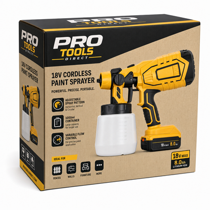 DeWalt Compatible 18V Cordless Paint Sprayer – Lightweight, High-Precision HVLP