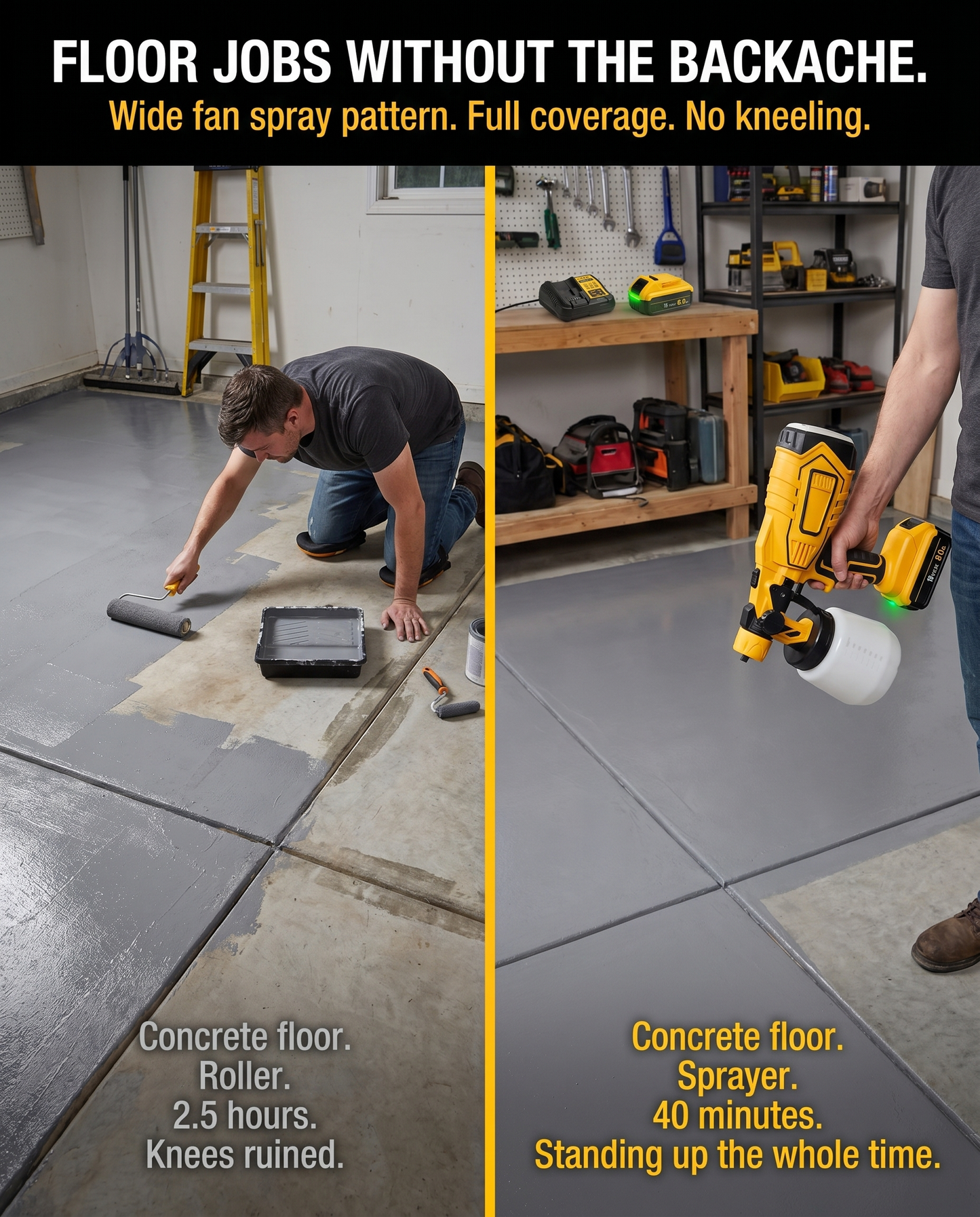 Dewalt Compatible Pro Paint Sprayer + Battery Power Bundle & Accessories