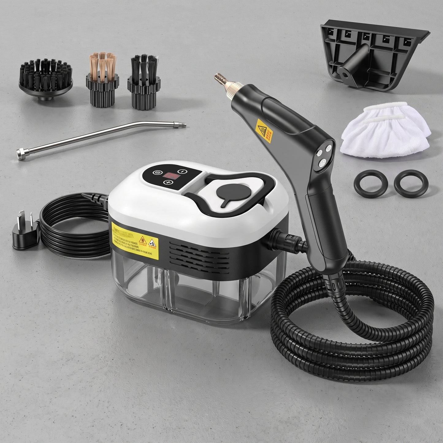 2500W High-Temperature Steam Cleaner 1200ml Tank 6-Level Adjustable for Home Car Kitchen