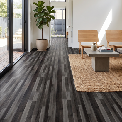 10-Pack Self-Adhesive PVC Floor Stickers 15.75x5.98in Wood Grain Waterproof