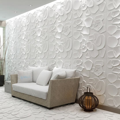 3D Geometric PVC Wall Panel Pack of 12 19.6x19.6in Modern Style