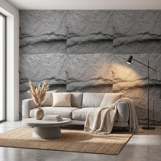 3D Stone Brick PVC Wall Panel Pack of 4 11.8x11.8in Modern Style