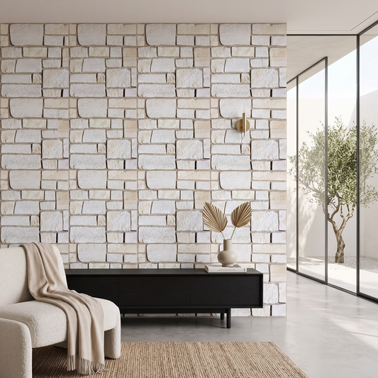 3D Faux Stone Self-Adhesive Wall Panels 10-Pack 9.7sqft Vintage Style