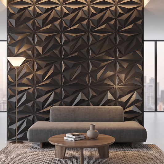 3D Geometric PVC Wall Panels 30-Pack 11.8x11.8in Modern Style Waterproof