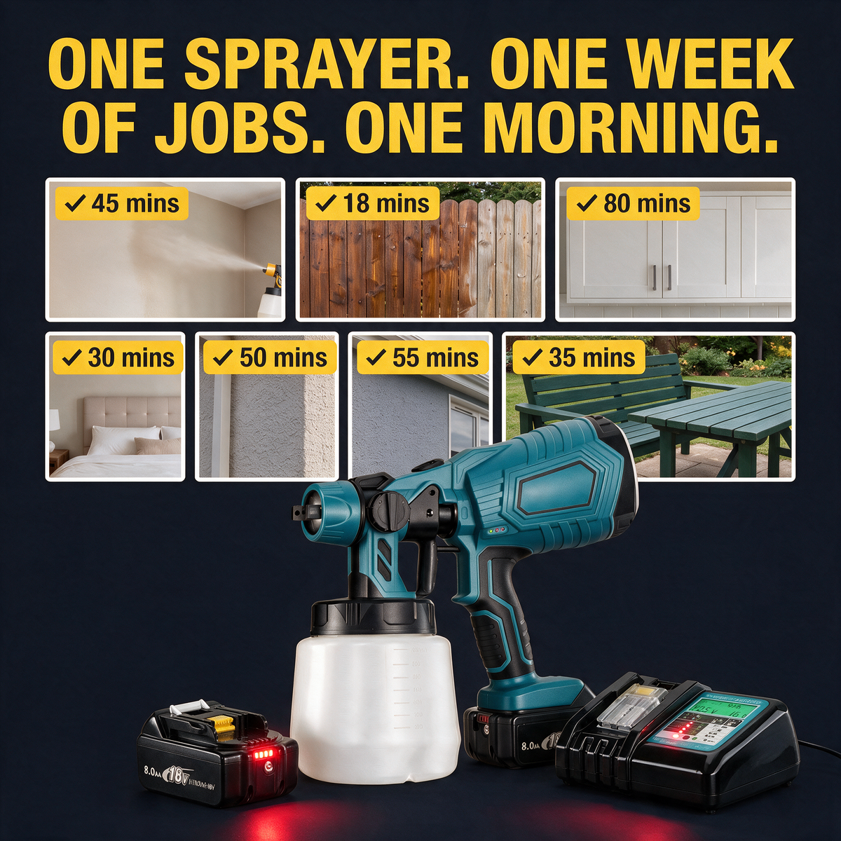 Makita Compatible 18v Cordless Paint Sprayer