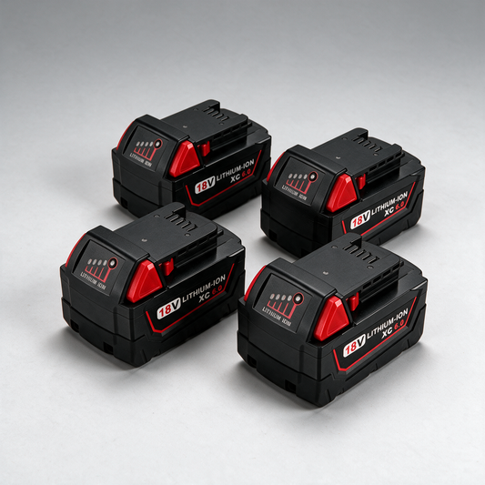 Milwaukee Compatible 18V 6Ah Battery Replacement | M18 Li-ion Battery 4 Pack