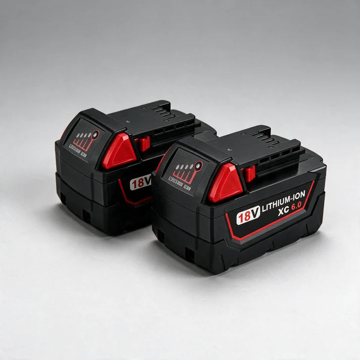 Two 18V 6.0Ah batteries – Milwaukee-compatible