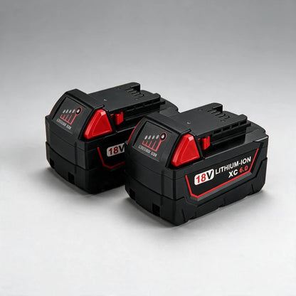 Two 18V 6.0Ah batteries – Milwaukee-compatible