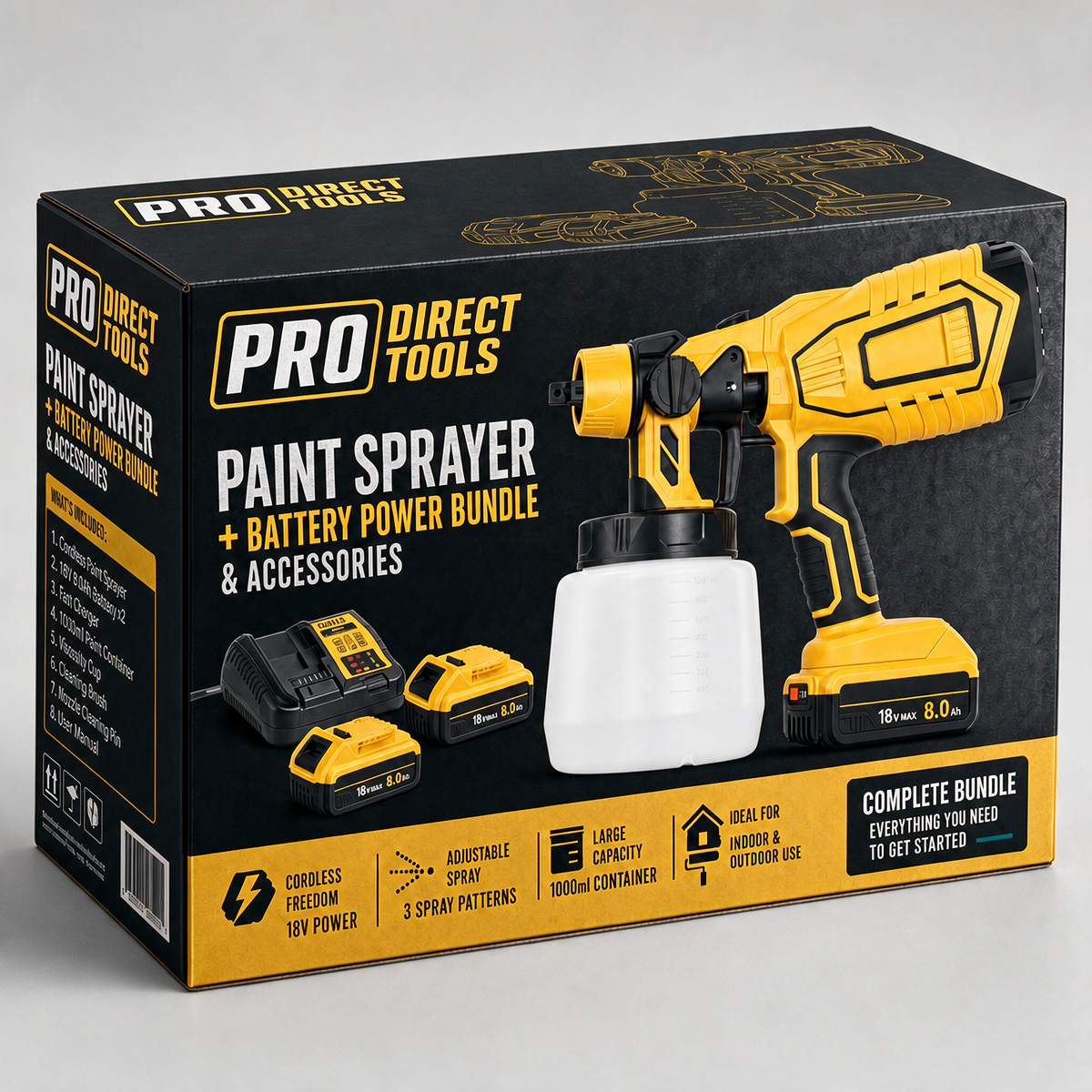 Paint sprayer bundle box – DeWalt-compatible