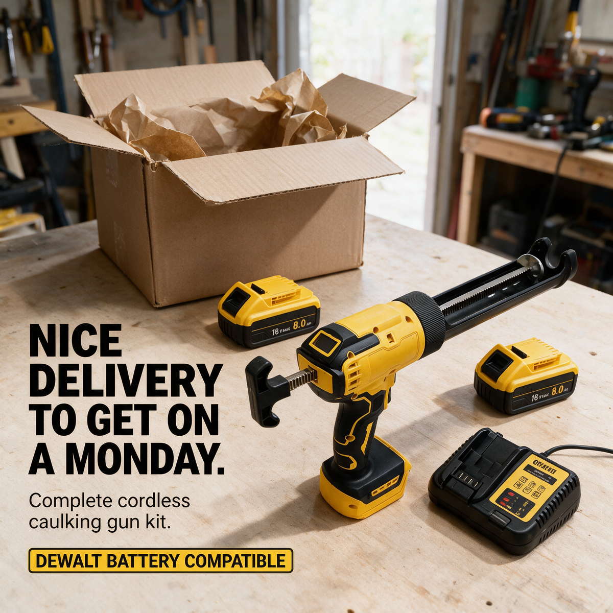 Kit delivered in a box – DeWalt-compatible