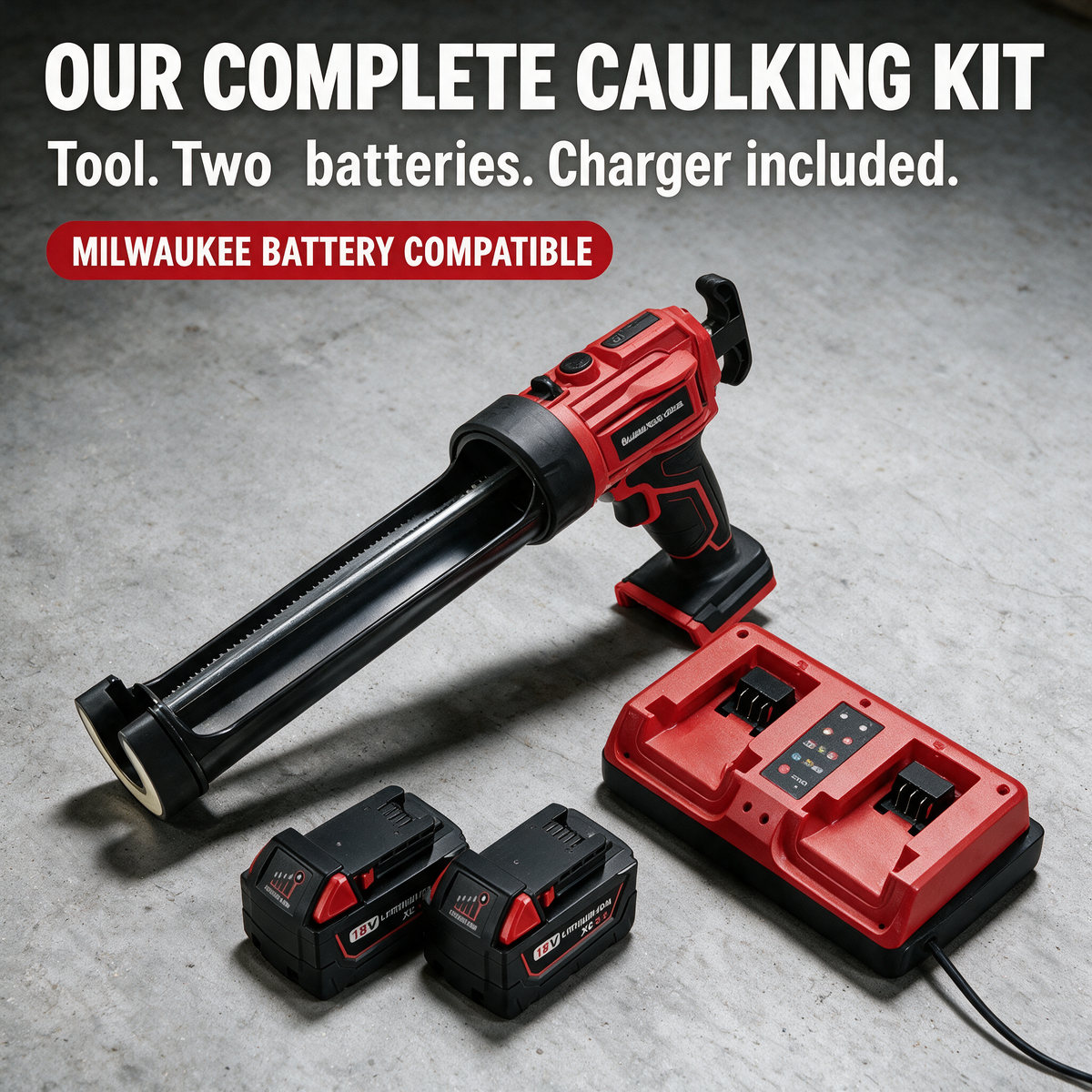 Complete caulking kit – Milwaukee-compatible