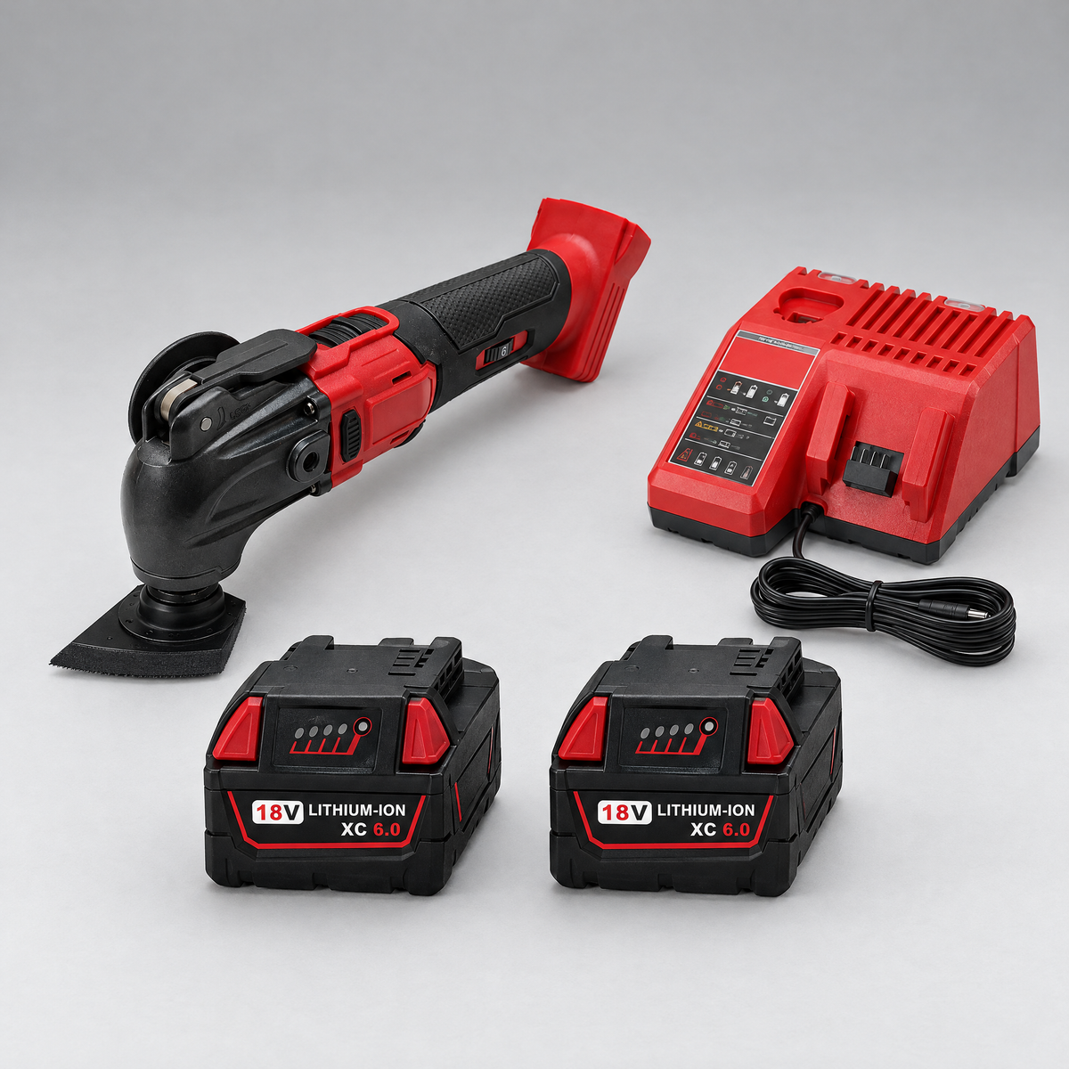 Multi-tool with 2 batteries and charger – Milwaukee-compatible